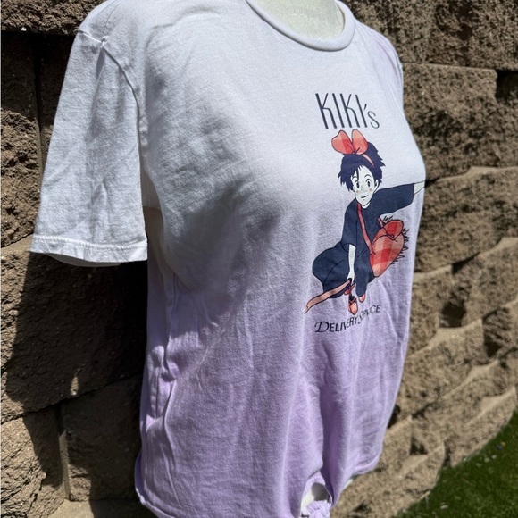 Kiki's Delivery Service kids youth XL Shirt - White and Purple - Picture 2 of 5
